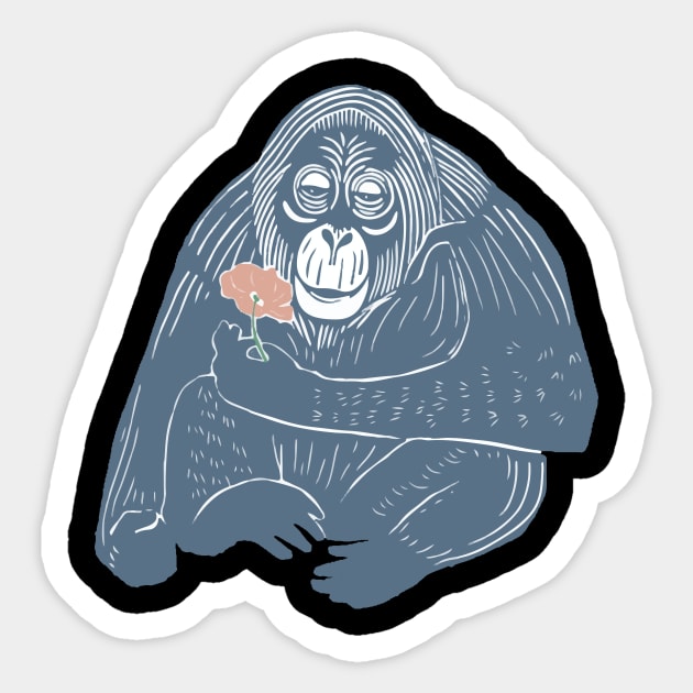 Monkey Sticker by Sink-Lux